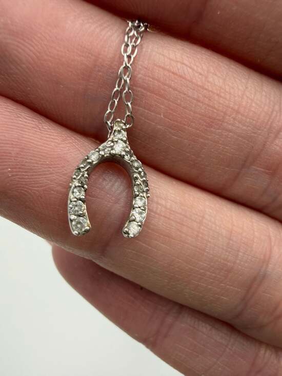 CAH Jewelry - Sterling Silver Wishbone Pendant Necklace